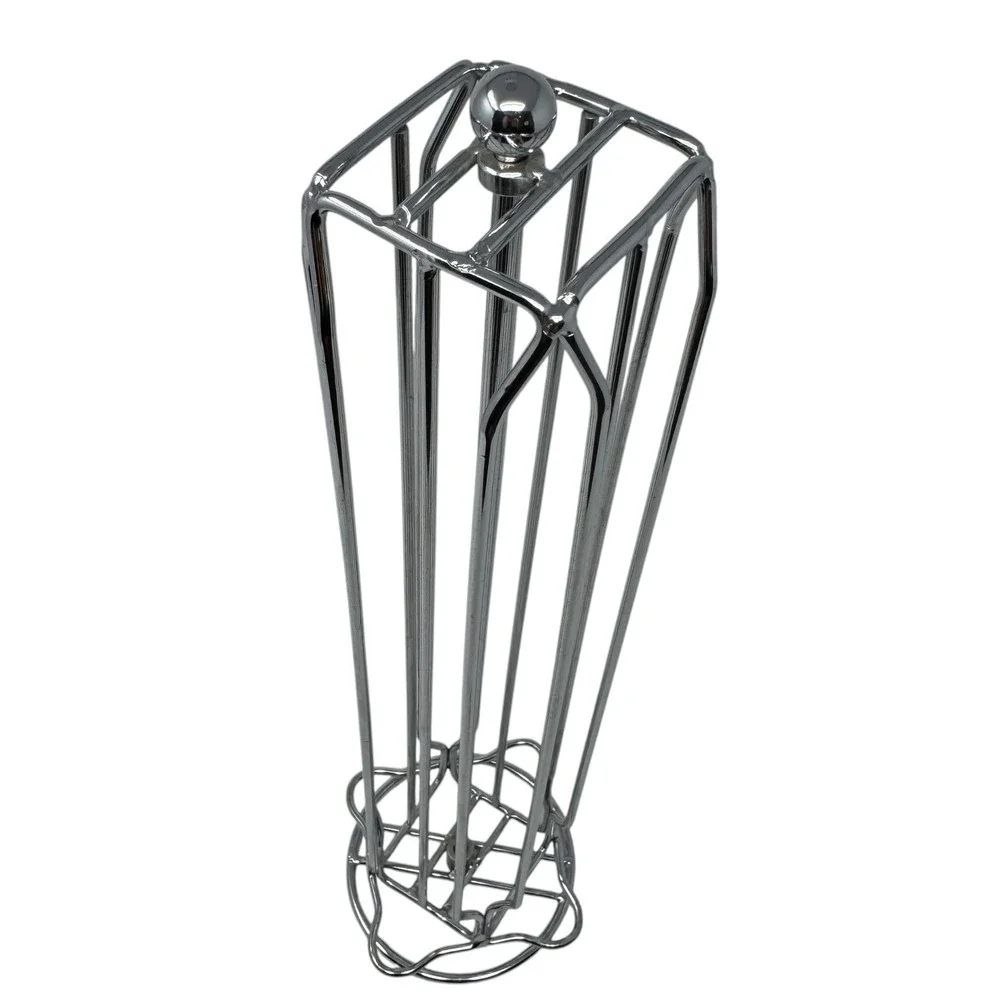 Chrome‎ Rotating Coffee Pod Holder Carousel Tower Organizer Silver Metal 15in
